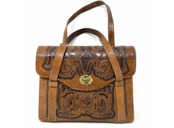 Tooled Leather Handbag