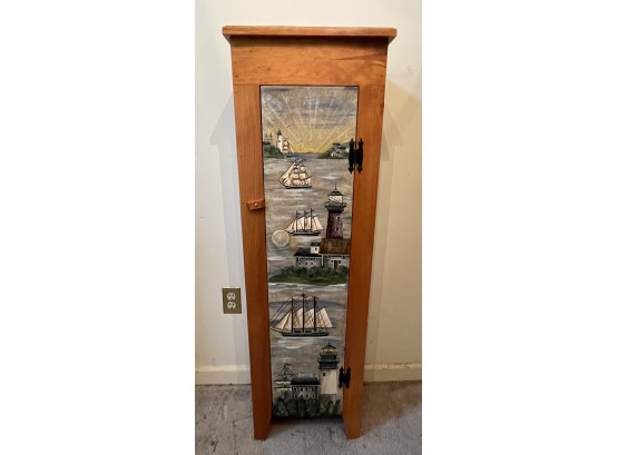 Nautical Themed Painted Pine Cupboard
