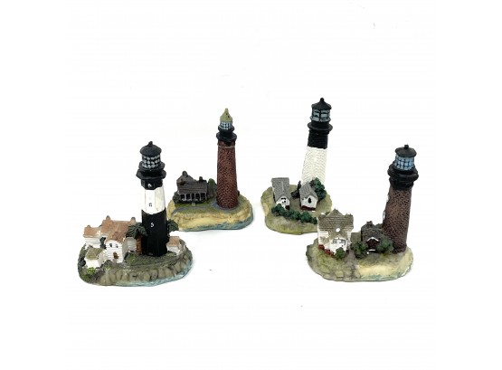 Collection Of 4 Youngs Incorporated Lighthouse Figures