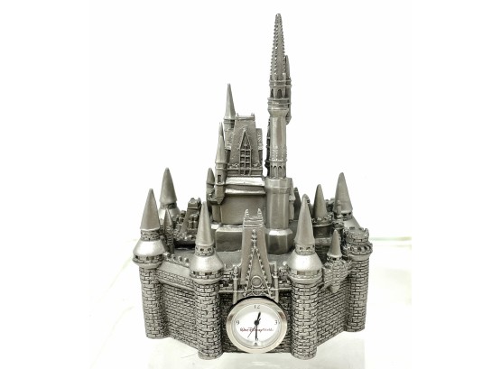Pewter Walt Disney Castle Souvenir Clock