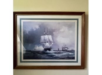 Framed Print Of Riggers On The Open Sea