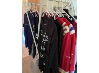 Large Collection Of Mens XXL Sports Related Shirts And Jerseys Some New With Tags