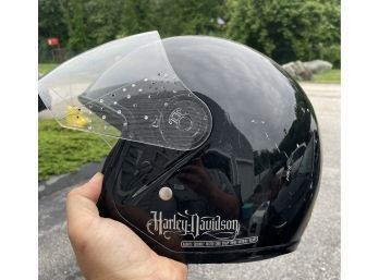 Harley Davidson Motorcycle Helmet Scratched