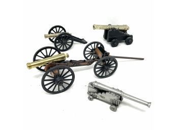 Lot Of Pewter Cannons By Plymouth Pewter And Penncraft
