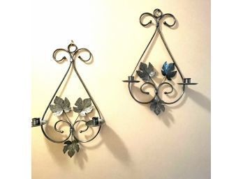 Metal Wall Sconce Candleholders
