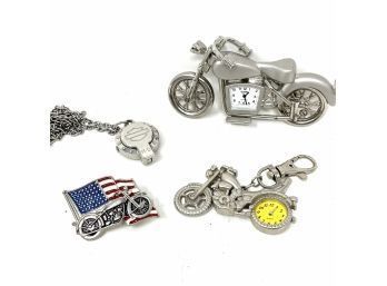 Collection Of Motorcycle Themed Accessories