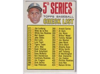 1967 Topps 5th Series Checklist Clemente