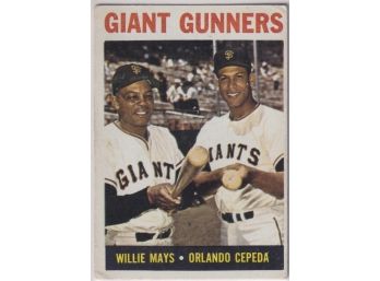 1964 Topps Giants Gunners Willie Mays Orlando Cepeda