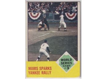 1963 Topps Maris Sparks Yankee Rally