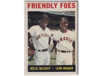 1964 Topps Friendly Foes Willie McCovey Leon Walker