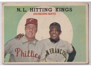 1959 Topps NL Hitting Kings Ashburn Mays
