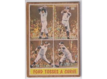 1962 Topps Whitey Ford Tosses A Curve