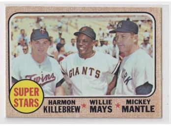 1968 Topps Super Stars Mickey Mantle HARMON KILLEBREW Willie Mays