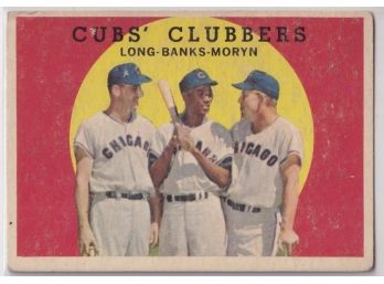 1959 Topps Cubs Clubhouse Long Banks Moryn