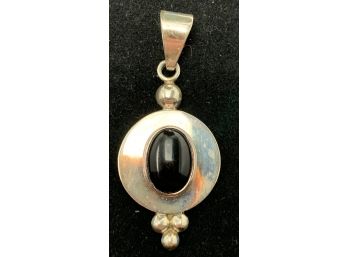 Mexican Sterling Silver Pendant With Mid Century Modern Look