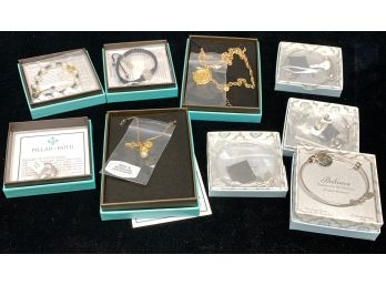 Estate Fresh Lot Of Religious Jewelry With Some Sterling