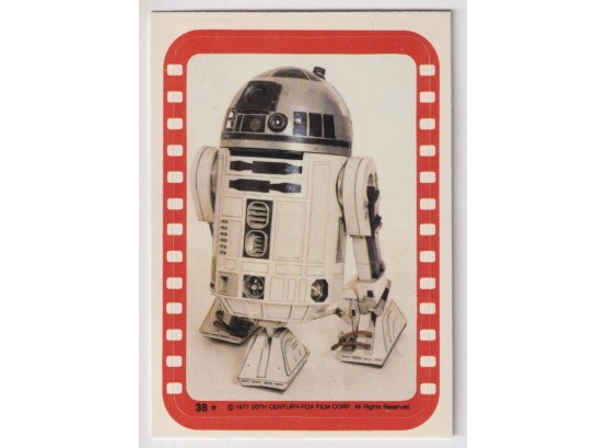 1977 Star Wars R2D2 Sticker Card