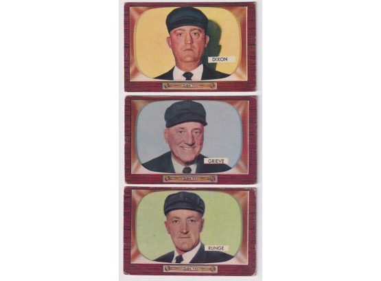 Lot Of 3 1955 Bowman Umpires