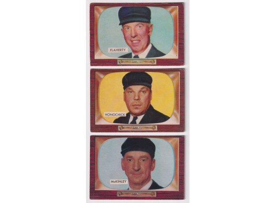 Lot Of 3 1955 Bowman Umpires