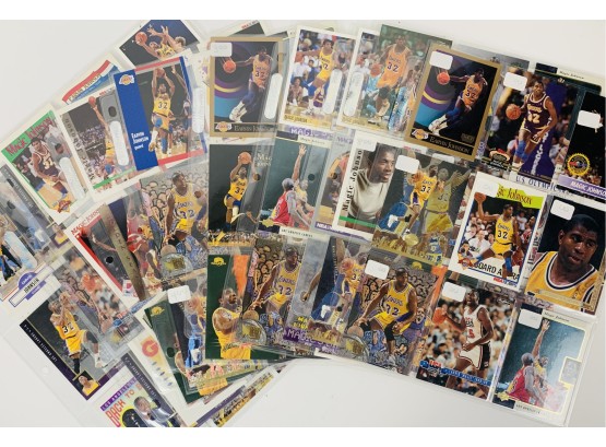 Huge Lot Of 90 Plus Magic Johnson Cards Lakers!!