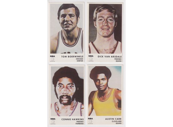 Lot Of 4 1972 Icee Bear Basketball Cards