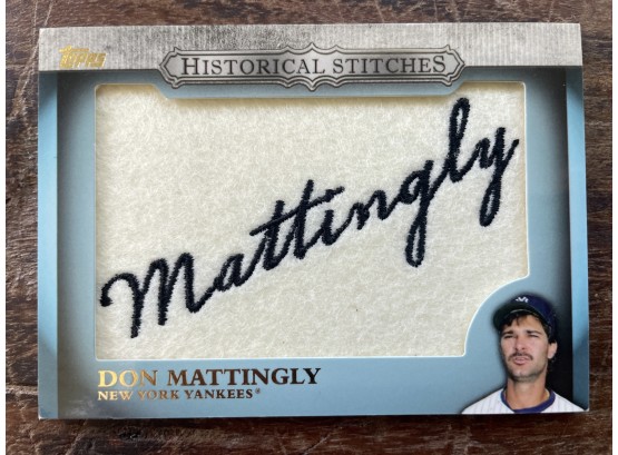 2012 Topps Historical Stitches Don Mattingly