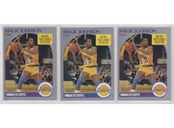 Lot Of 3 1990 Hoops Magic Johnson Cards
