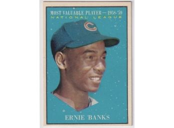 1961 Topps Ernie Banks MVP Card