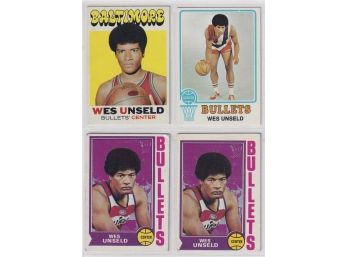 Lot Of 4 Vintage Wes Unseld Cards