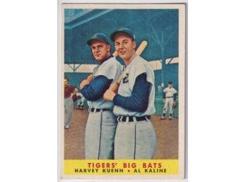 1958 Topps Tiger Big Bats Harvey Kuenn Al Kaline