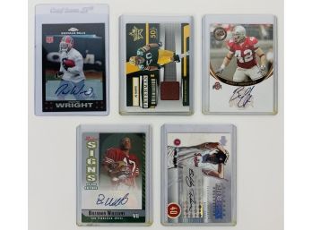 Lot Of 5 Autograph And Jersey Cards