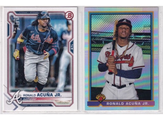 Lot Of 2 Ronald Acuna Bowman Cards