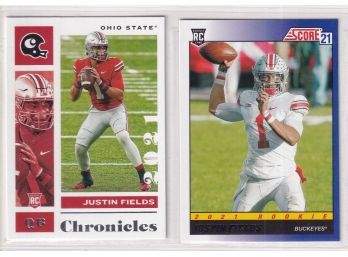 Lot Of 2 2021 Justin Fields Rookie Cards Bears!