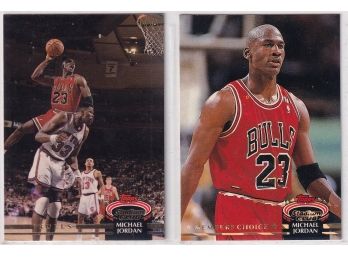 Lot Of 2 1992 Stadium Club Michael Jordan Cards