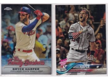 Lot Of 2 Bryce Harper Cards