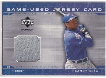 2001 Upper Deck Evolution Sammy Sosa Jersey Card