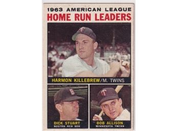 1964 Topps AL Home Run Leaders Harmon Killebrew Dick Stuart