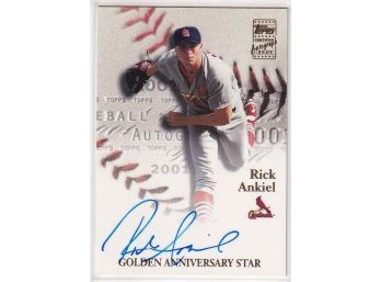 2000 Topps Rick Ankle Golden Anniversary Star Autographs On Card AUTO