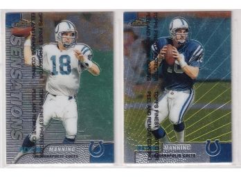 Lot Of 2 1999 Topps Finest Peyton Manning Cards