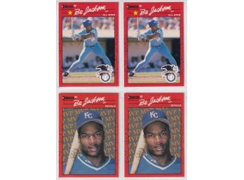 Lot Of 4 1990 Donruss Bo Jackson Cards