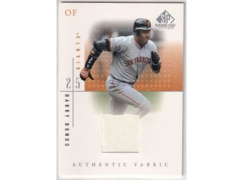 2001 SP Game Used Barry Bonds Jersey Card