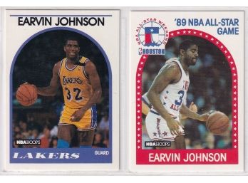 Lot Of 2 1989 NBA Hoops Magic Johnson Cards