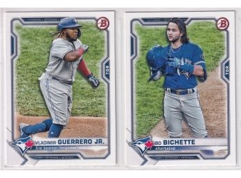 2021 Bowman Bo Bichette Vlad Guerrero Jr Cards