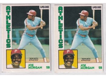 Lot Of 2 1984 O-Pee-Chee Joe Morgan Cards