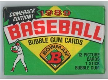 1989 Bowman Sealed Wax Pack Griffey Rookie?