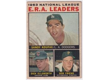 1964 Topps NL ERA Leaders Sandy Koufax
