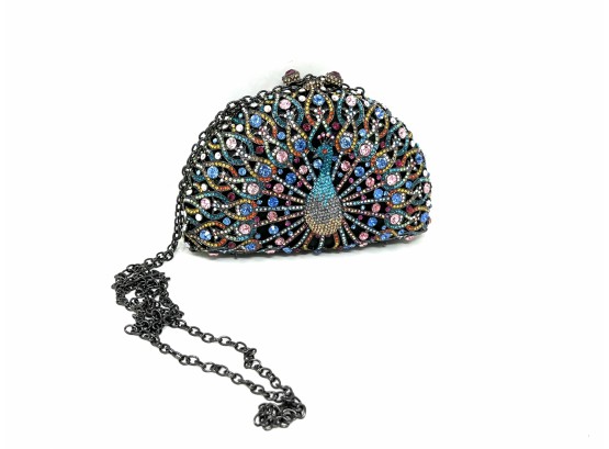 Peacock Jeweled Bag By Off Park With Shoulder Strap
