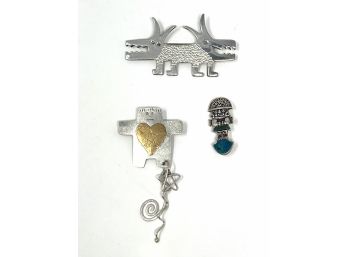 Collection Of Sterling Brooches