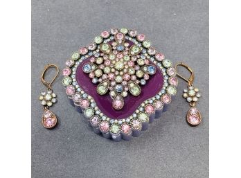 Joan Rivers Trinket Box With Earrings