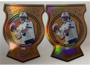 Lot Of (2) 2000 Absolute Canton Absolutes Dan Marino Die Cut Inserts
